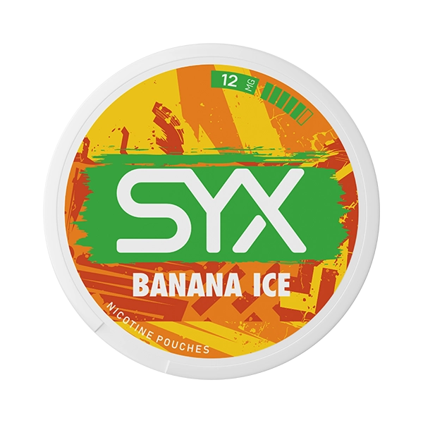 SYX Banana Ice 12mg – Strong Nicotine Pouches with Tropical Banana & Icy Freshness