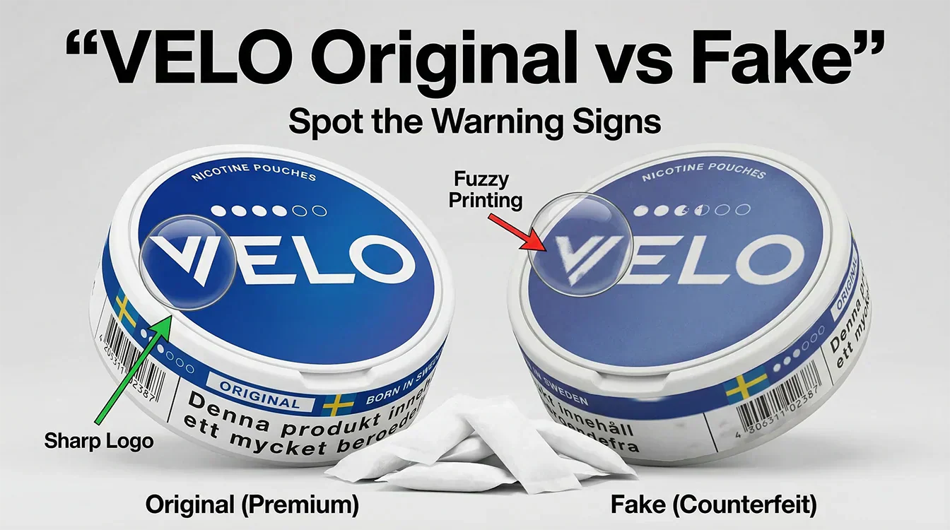 VELO Original vs Fake: How to Spot Counterfeit VELO, ZYN, and White Fox Pouches