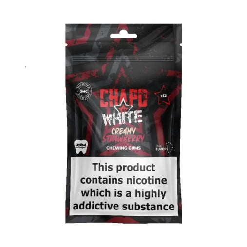 Chapo White- Creamy Strawberry Chewing Gum 3mg Snusi.net