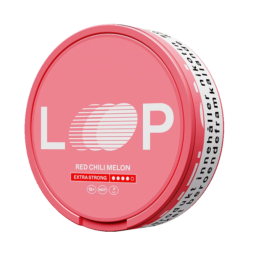 LOOP Red Chili Melon Extra Strong أكياس نيكوتين سليم بنكهة البطيخ والفلفل الحار، 11.8 ملغ في كل كيس