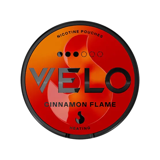 "VELO Cinnamon Flame – spicy cinnamon and pepper nicotine pouch, slim format, 10mg nicotine"