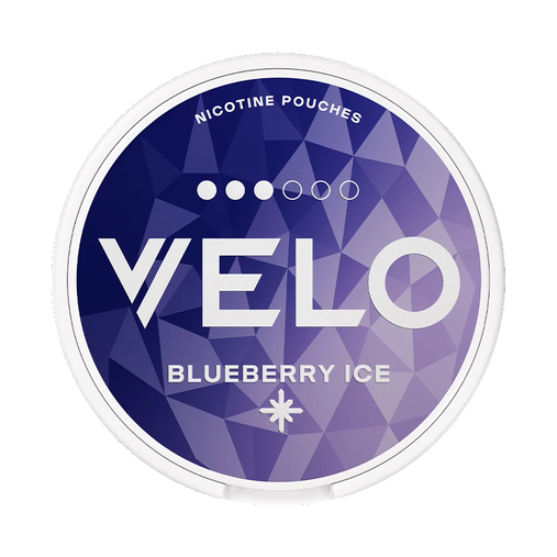 VELO Blueberry Ice slim nicotine pouches with blueberry and menthol flavor, 8mg per pouch snusi.net