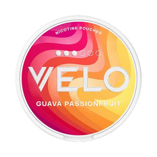ELO Guava Passionfruit slim nicotine pouches with tropical guava and passionfruit flavor, 8mg per pouch