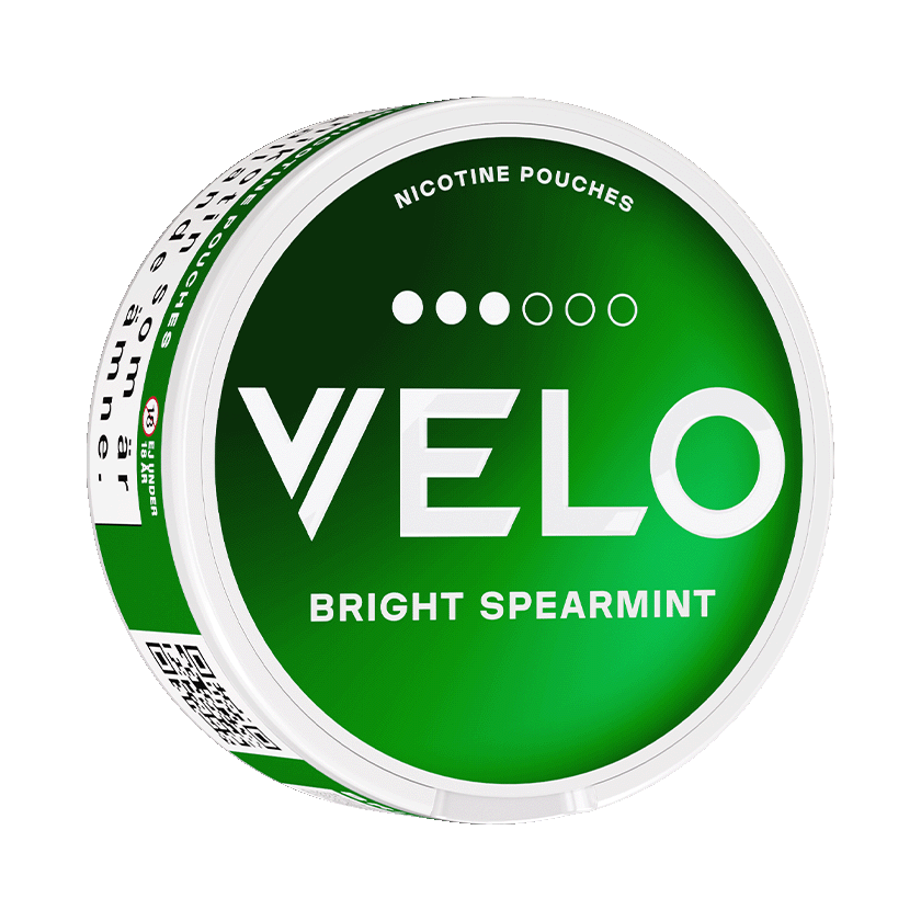 VELO Bright Spearmint Slim Nicotine Pouches – Fresh Mint Menthol 8mg