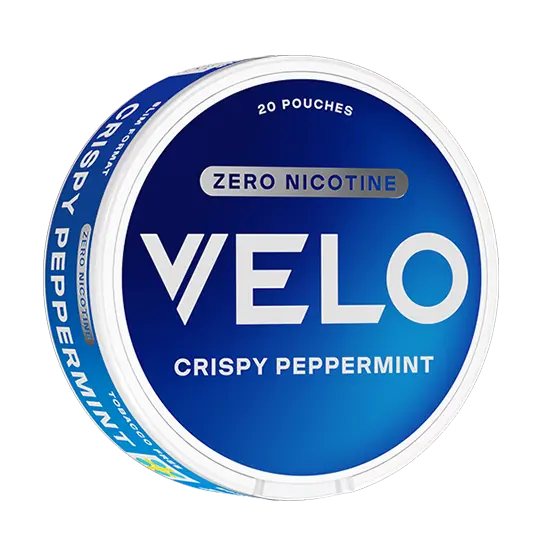 VELO Crispy Peppermint Zero – slim nicotine-free pouch with peppermint flavor, tobacco-free, 0mg nicotine