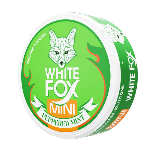 White Fox Peppered Mint Mini أكياس نيكوتين ميني بنكهة peppermint، 10 ملغ في كل كيس snusi.net