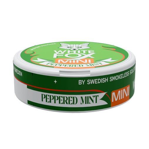 White Fox Peppered Mint Mini أكياس نيكوتين ميني بنكهة peppermint، 10 ملغ في كل كيس snusi.net