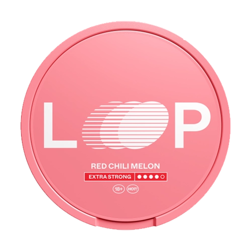 LOOP Red Chili Melon Extra Strong slim nicotine pouches with watermelon and chili flavor, 11.8mg per pouch