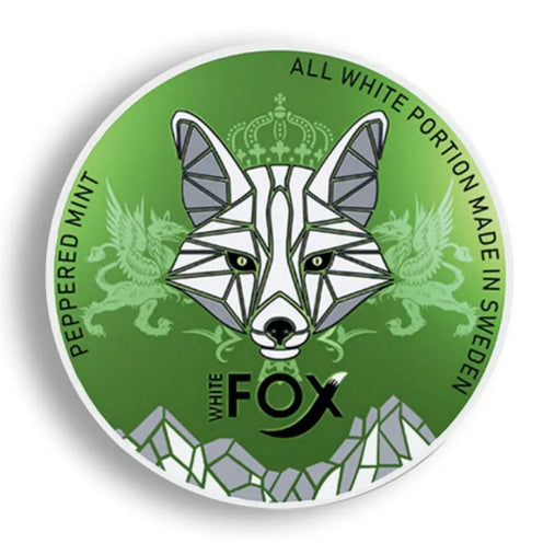 White Fox Peppered Mint Slim All White Snusland